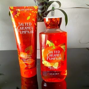 Bath and Body Works Salted Caramel Pumpkin set